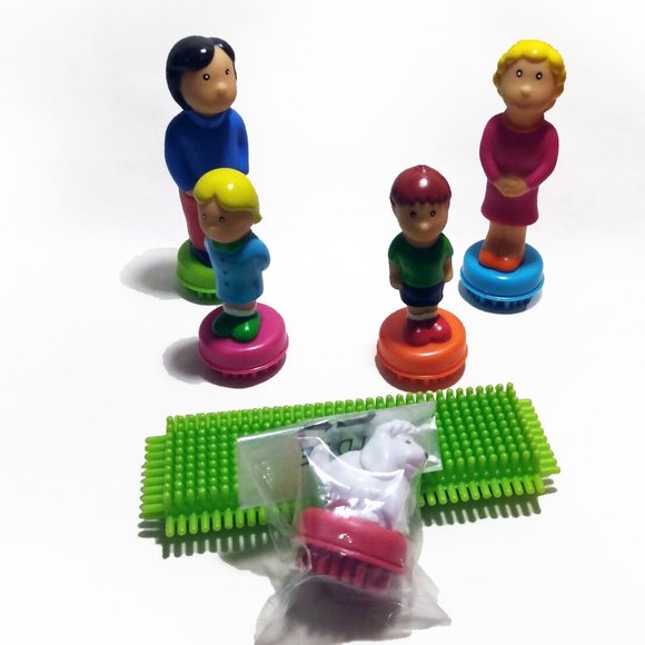 Bristle Blocks-Interlocking Stem Building Blocks-Over 70 Pieces-Case-Family/Pet - Picture 5 of 7